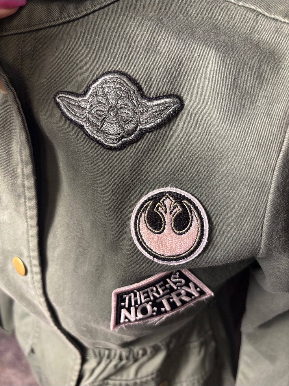 Star Wars Olive Utility Jacket with Patch Accents - Picture 2 of 7